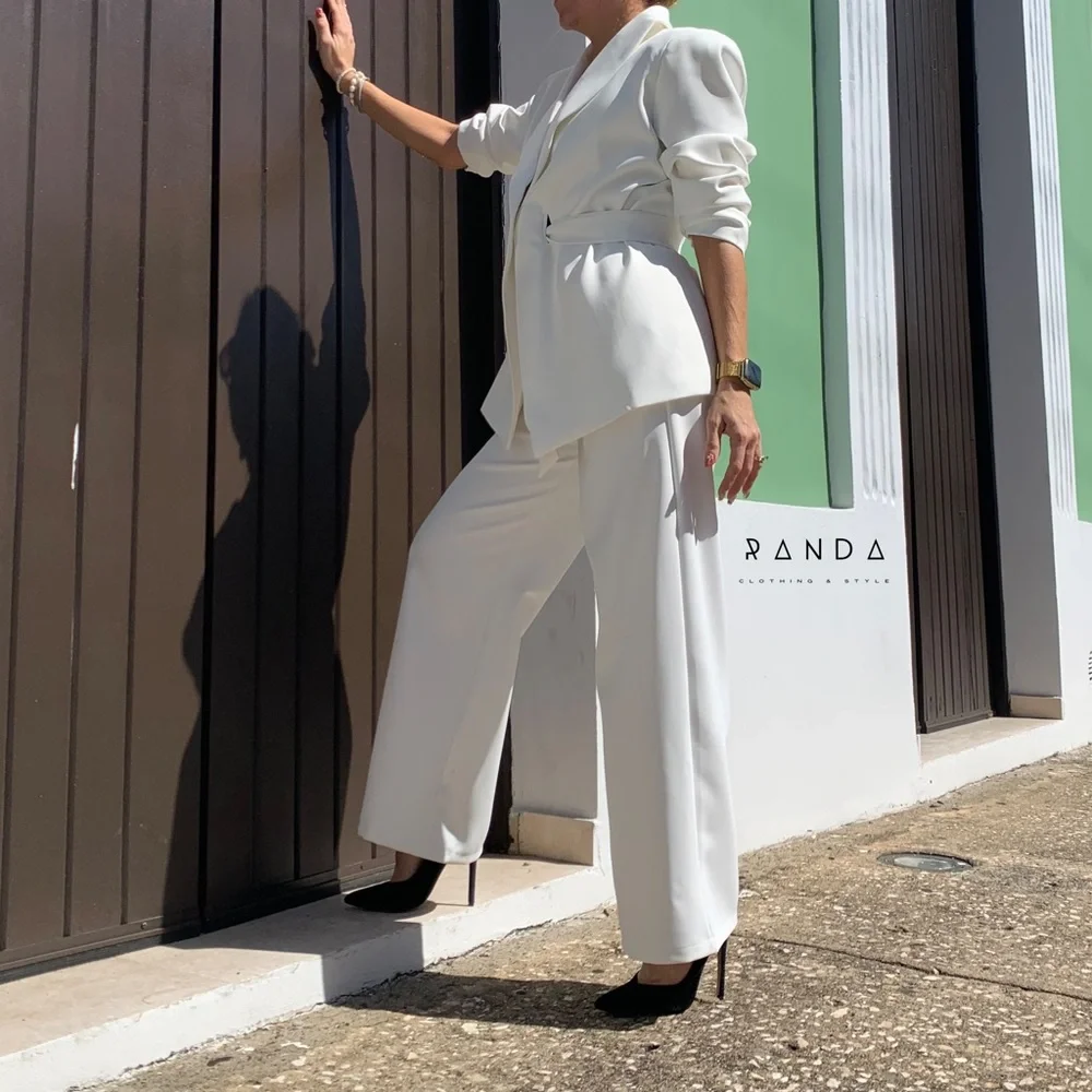 White Blazer Set - Picture 4 of 5